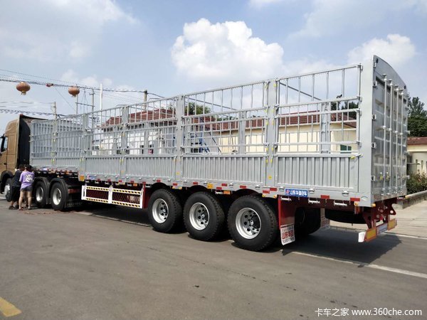 13米高低式仓栏运输半挂车仓栅式半挂车图片