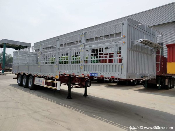 13米高低式仓栏运输半挂车仓栅式半挂车图片