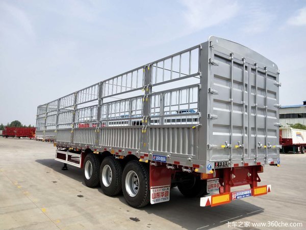 13米高低式仓栏运输半挂车仓栅式半挂车图片