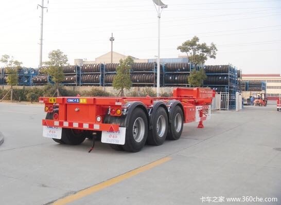 中集通华骨架集装箱半挂车骨架式集装箱半挂车图片