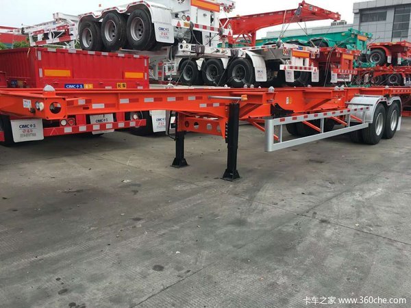 中集通华骨架集装箱半挂车骨架式集装箱半挂车图片