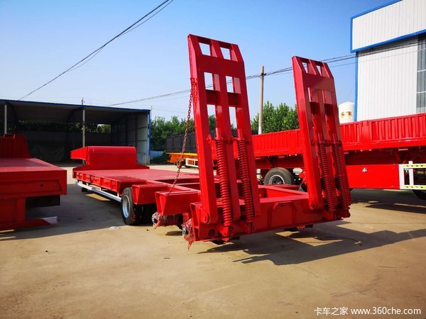 低平板，工程专用车低平板半挂车图片
