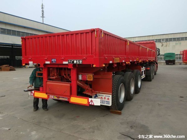 13米x2.55米x0.6米超轻标箱侧翻半挂车，可做加高，可做卧底自卸半挂车图片