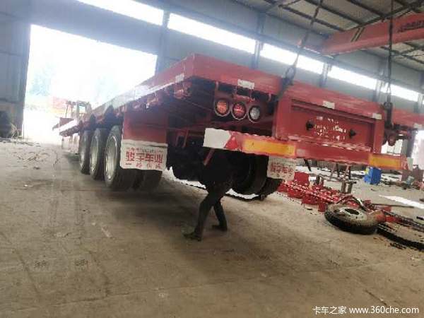 13.75全车出售本厂手续，厂家敢保是宽3米手续平板式半挂车图片