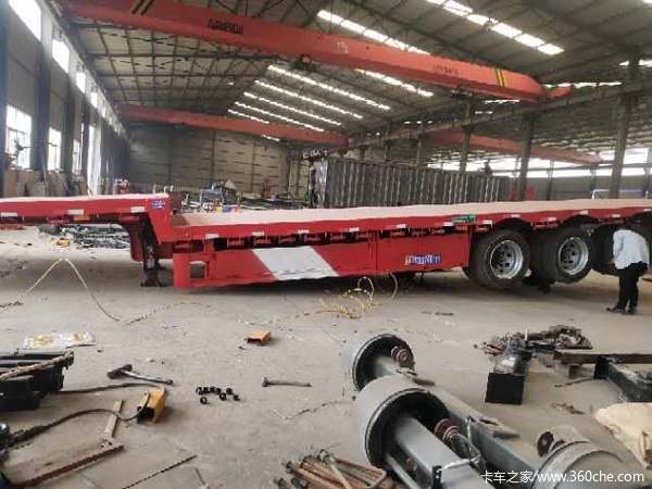 13.75全车出售本厂手续，厂家敢保是宽3米手续平板式半挂车图片
