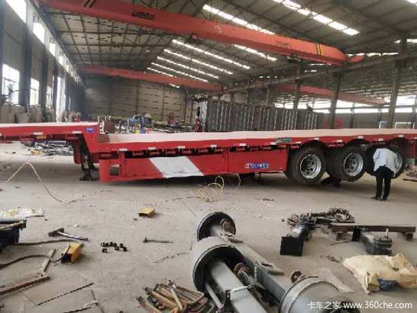 13.75全车出售本厂手续，厂家敢保是宽3米手续平板式半挂车图片