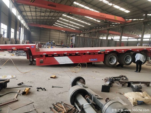 13.75全车出售本厂手续，厂家敢保是宽3米手续平板式半挂车图片