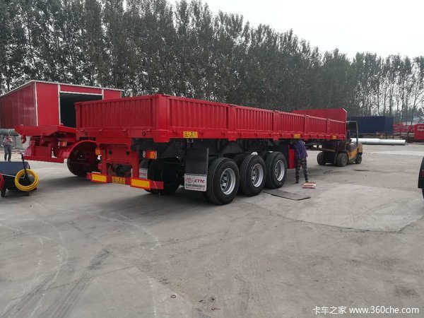 标箱侧翻自重6.8吨包拉50吨自卸半挂车图片