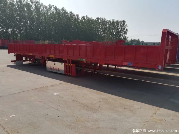 标箱侧翻自重6.8吨包拉50吨自卸半挂车图片