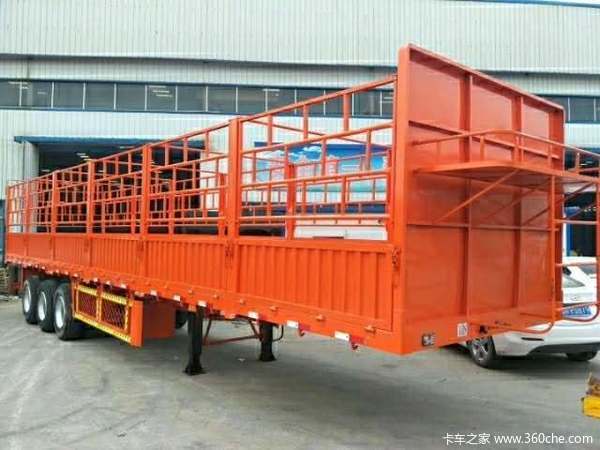 轻型仓栏半挂车自重5.8吨包拉70所有钢材为980型号高强钢材仓栅式半挂车图片