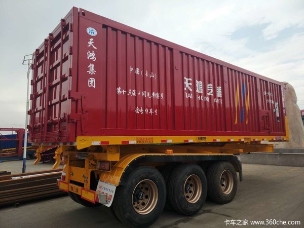7.5米到10.5后翻半挂车5天交车自卸半挂车图片