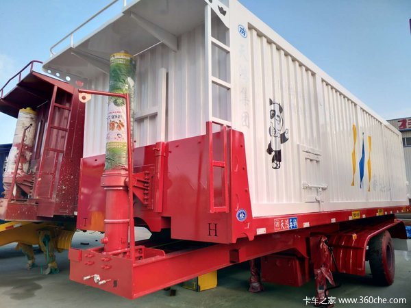 7.5米到10.5后翻半挂车5天交车自卸半挂车图片