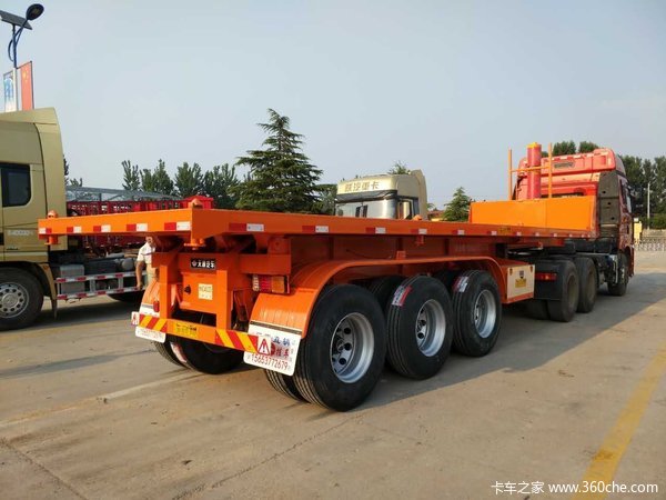7.5米到10.5后翻半挂车5天交车自卸半挂车图片