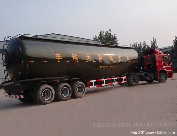 下灰罐车、全国免附加费粉粒物料运输半挂车图片