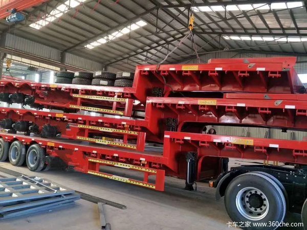 13米前后等宽大板平板式半挂车图片