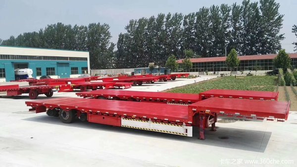 13米前后等宽大板平板式半挂车图片