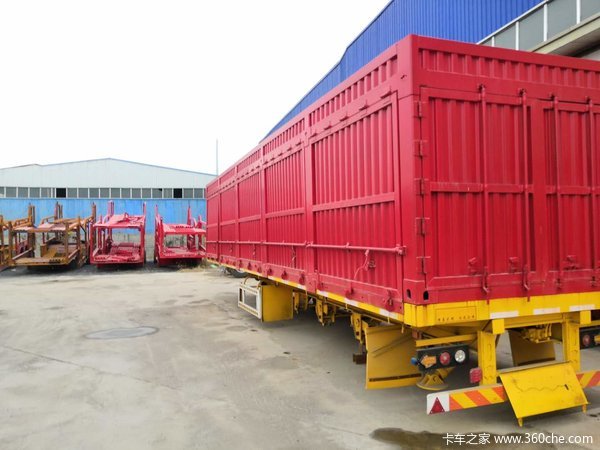 13米平板侧翻自卸半挂车图片