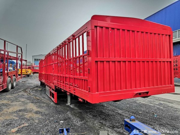 13米高低板花篮仓栅式半挂车图片