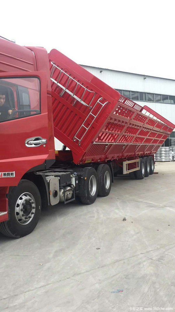 花篮侧翻，厢式侧翻，标箱侧翻，厂家直销，挂车分期自卸半挂车图片