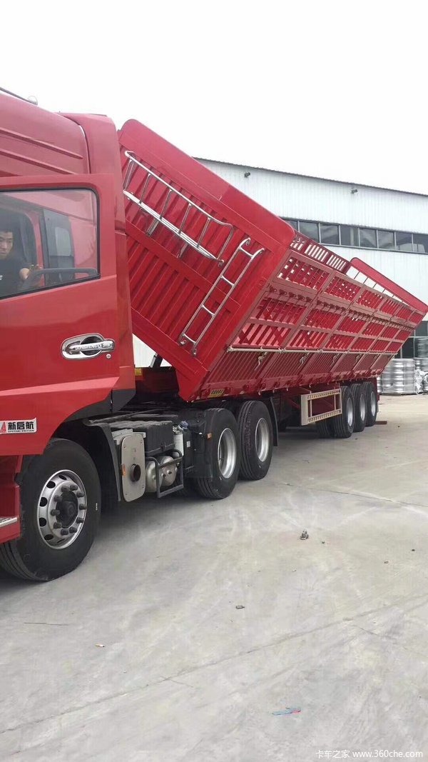 花篮侧翻，厢式侧翻，标箱侧翻，厂家直销，挂车分期自卸半挂车图片