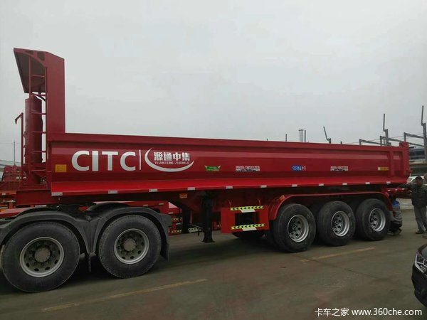 最正规的后翻半挂车可以做加高门自卸半挂车图片