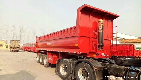 最正规的后翻半挂车可以做加高门自卸半挂车图片