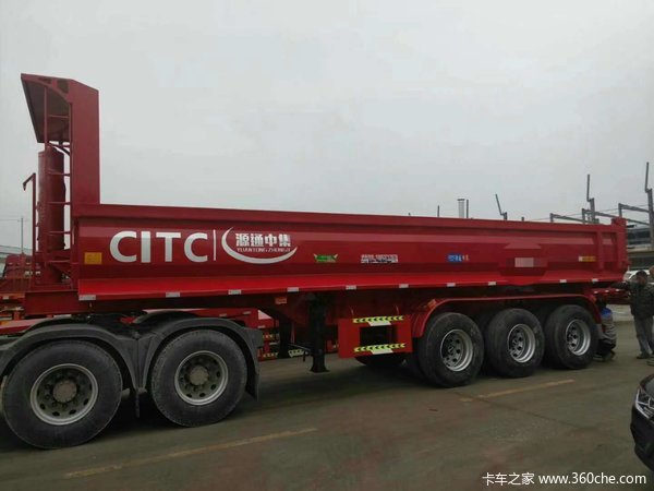 最正规的后翻半挂车可以做加高门自卸半挂车图片