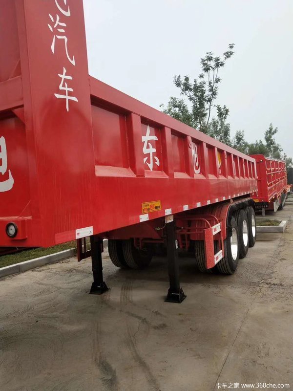 最正规的后翻半挂车可以做加高门自卸半挂车图片