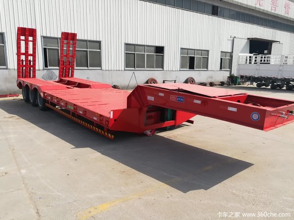工程机械半挂运输半挂车凹梁式低平板图片