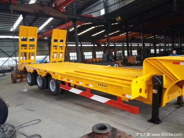 工程机械半挂运输半挂车凹梁式低平板图片