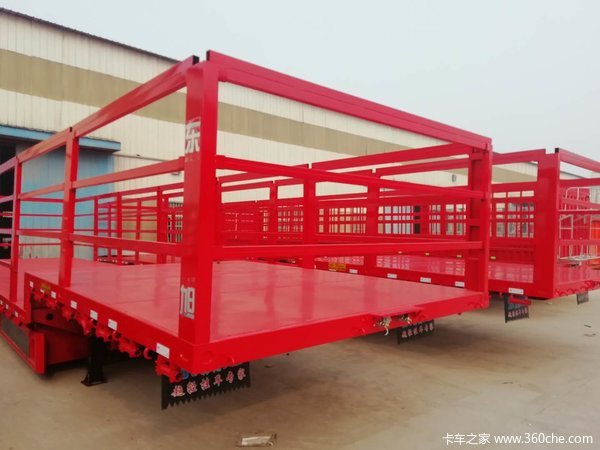 13.75米后抽拉加长版平板挂车低平板半挂车图片