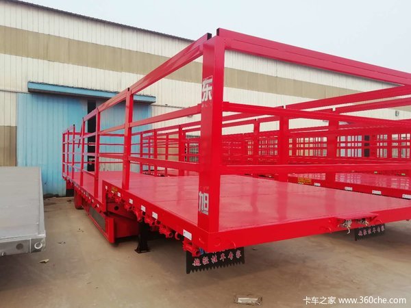 13.75米后抽拉加长版平板挂车低平板半挂车图片