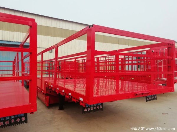 13.75米后抽拉加长版平板挂车低平板半挂车图片
