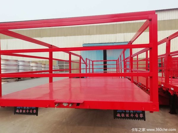 13.75米后抽拉加长版平板挂车低平板半挂车图片