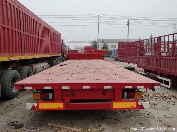 13.75米低平板，前后等宽，原车原户，可分开购低平板半挂车图片