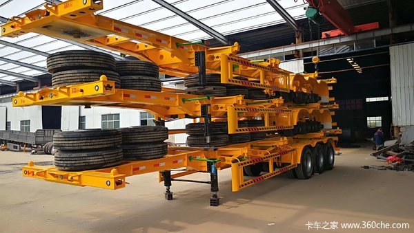 20—40英尺危险品骨架车骨架式集装箱半挂车图片