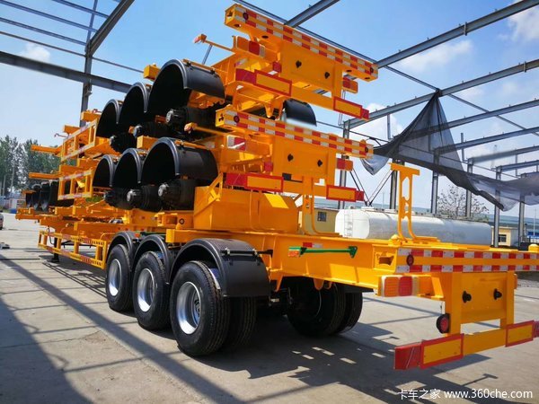 20—40英尺危险品骨架车骨架式集装箱半挂车图片