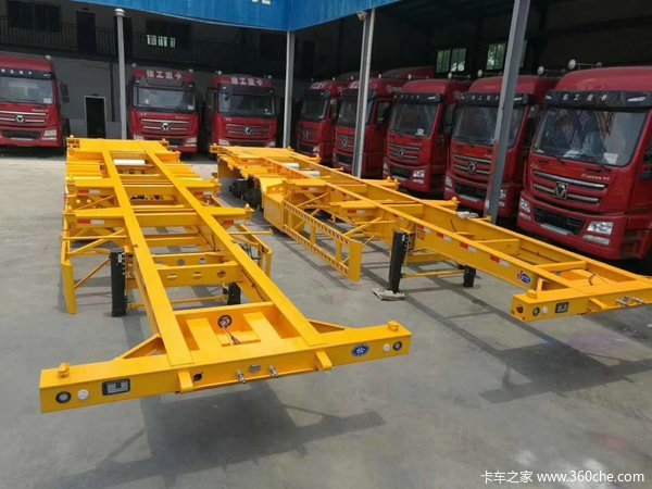 20—40英尺危险品骨架车骨架式集装箱半挂车图片