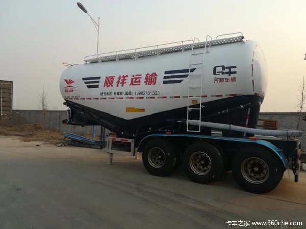 红荷粉罐粉粒物料运输半挂车图片
