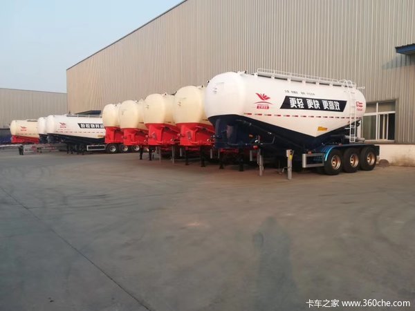 红荷粉罐粉粒物料运输半挂车图片