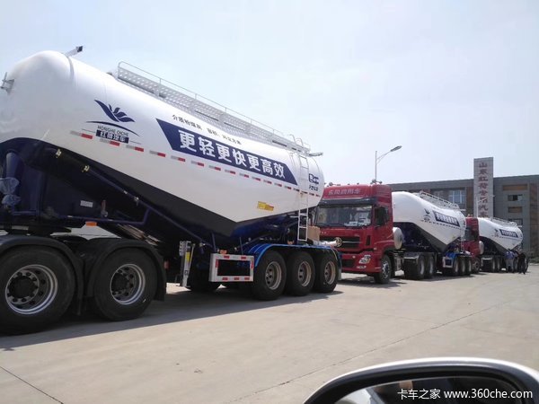 红荷粉罐粉粒物料运输半挂车图片