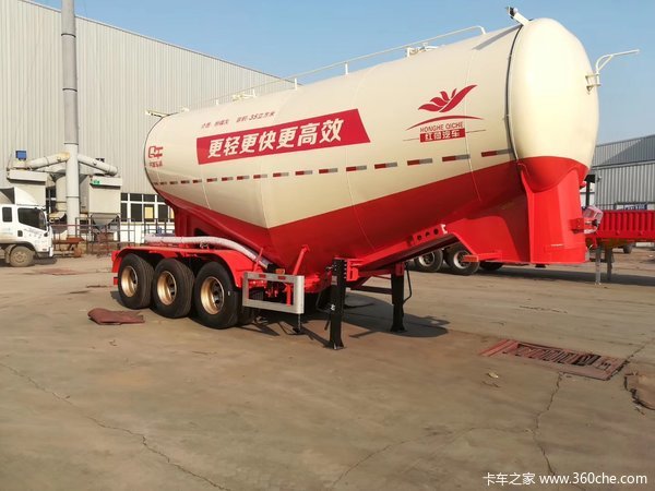 红荷粉罐粉粒物料运输半挂车图片