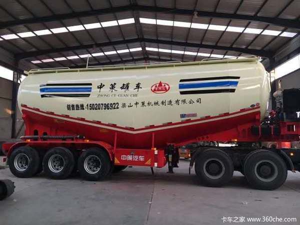 2019新款超轻型罐车粉粒物料运输半挂车图片
