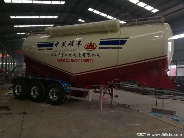 2019新款超轻型罐车粉粒物料运输半挂车图片