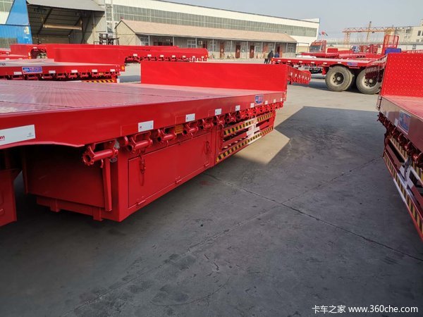 前后等宽十三米七五三米宽低平板低平板半挂车图片