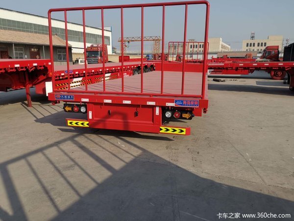 前后等宽十三米七五三米宽低平板低平板半挂车图片