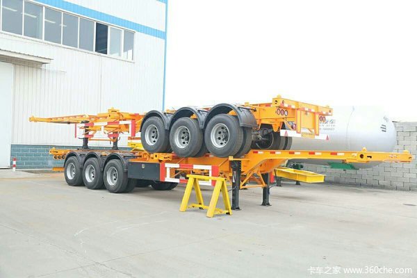 各种尺寸骨架集装箱底盘图片