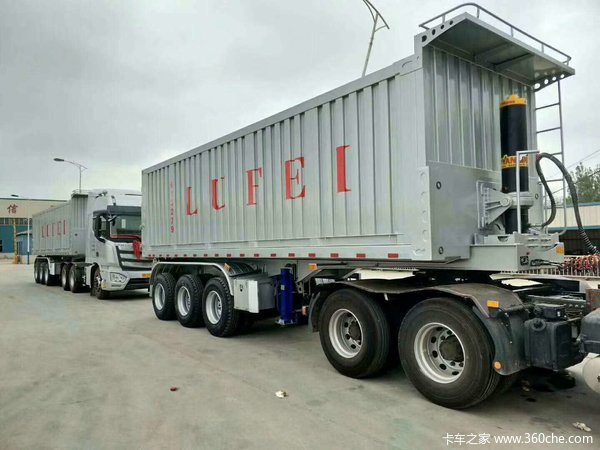 各种尺寸侧翻半挂，后翻半挂自卸半挂车图片