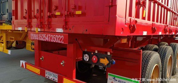 11米1.8米高一体侧翻自卸半挂车图片