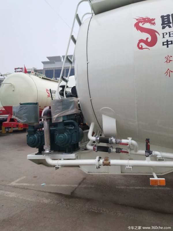 35方象牙白自重5.8吨粉粒物料运输半挂车图片